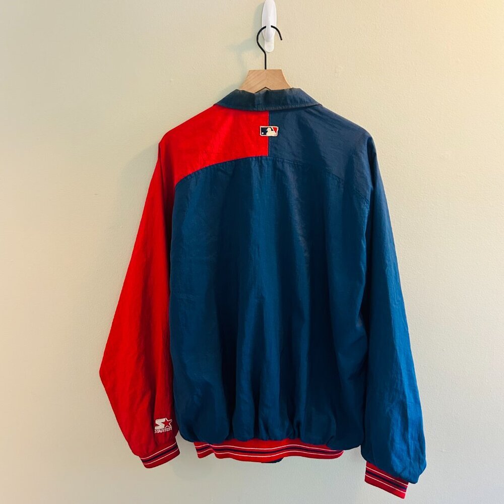 Cleveland Indians Starter Jacket Mens Size XL Diamond Collection Vintage Blue - Picture 8 of 12